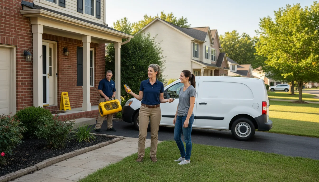 Residential water damage restoration in Bolingbrook, IL